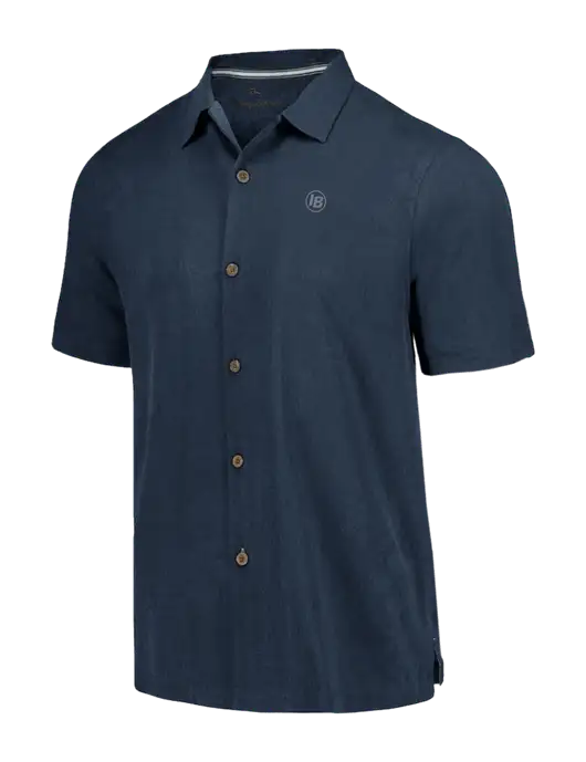 Tommy Bahama Navy Tropic Isles Short Sleeve Shirt w/IB Dot Logo