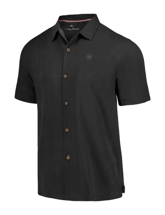Tommy Bahama Black Tropic Isles Short Sleeve Shirt w/IB Dot Logo