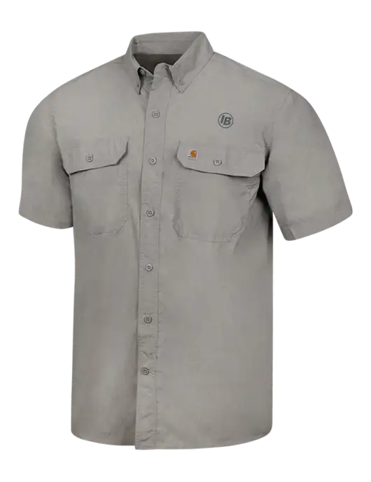 Carhartt Force Light Grey Solid Short Sleeve Shirt w/IB Dot Logo
