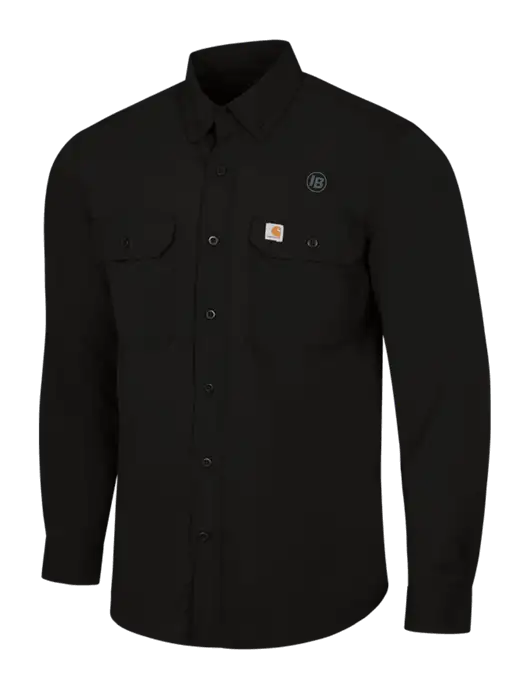 Carhartt Force Black Solid Long Sleeve Shirt w/IB Dot Logo