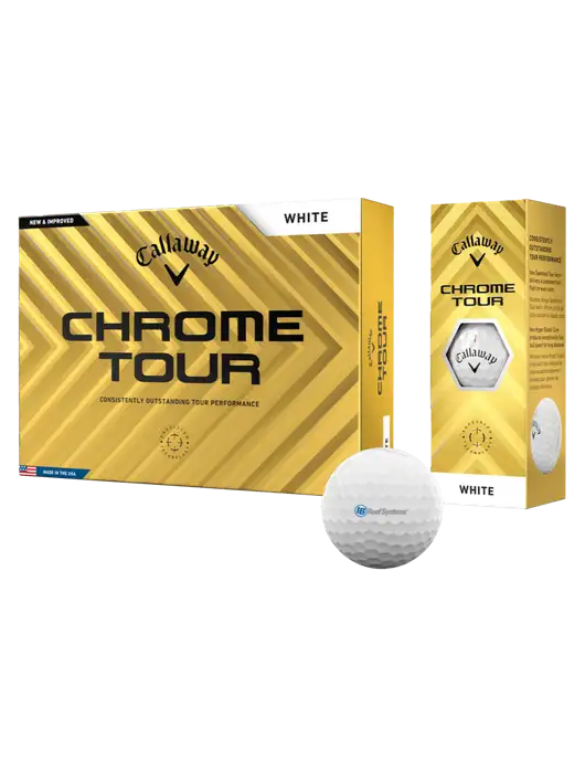 Callaway Chrome Tour Golf Balls 12/pkg w/IB Roof Systems Logo