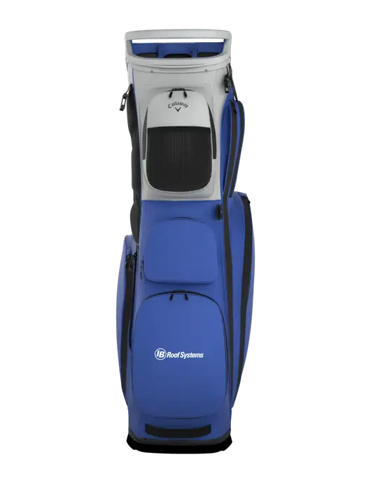 Callaway Fairway 14 Royal/Silver Stand Golf Bag w/IB Roof Systems Logo